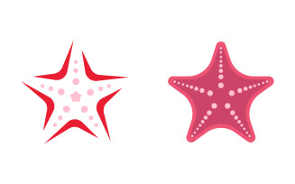 Sea Star fish icon Logo Template vector illustration design v.5