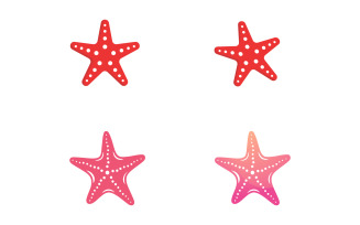 Sea Star fish icon Logo Template vector illustration design v.6