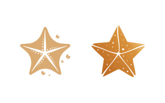 Sea Star fish icon Logo Template vector illustration design v.8