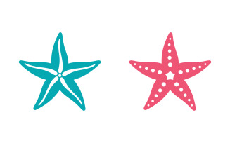 Sea Star fish icon Logo Template vector illustration design v.9
