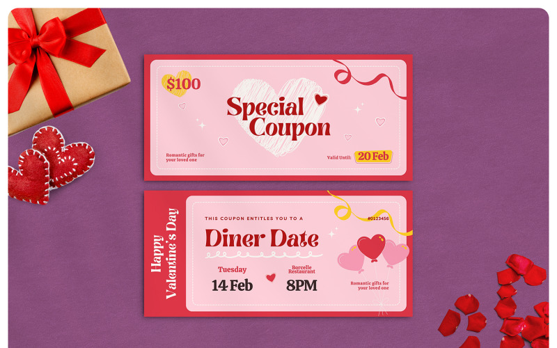Valentine Bazaar Gift Voucher Corporate Identity