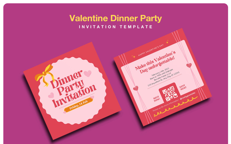Valentine Dinner Party Invitation Corporate Identity