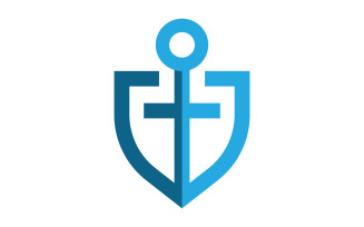 Anchor Ocean icon Element Logo Template vector v.1