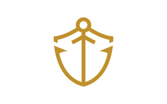 Anchor Ocean icon Element Logo Template vector v.22