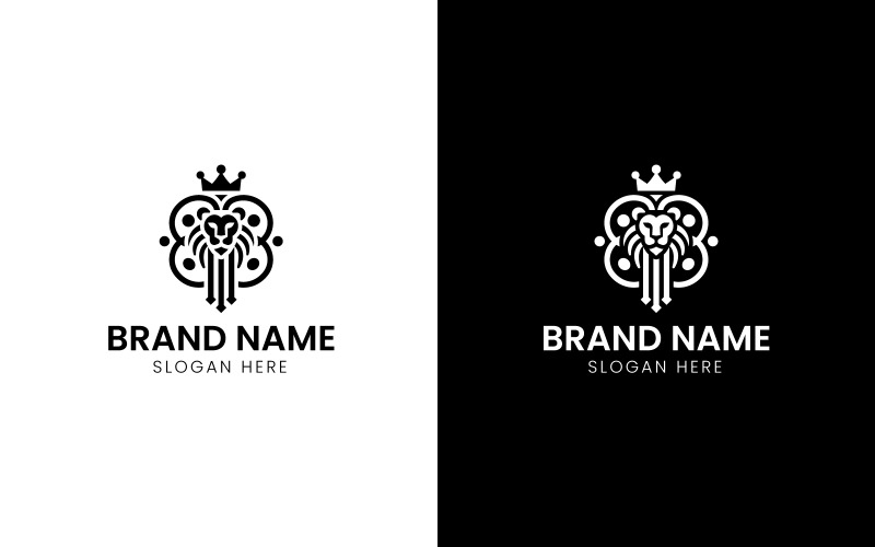 King Lion mascot logo-704 Logo Template