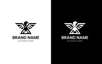 Letter M Eagle bird logo-706