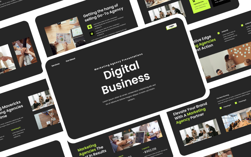 Marketing Digital Agency Presentation PowerPoint Template