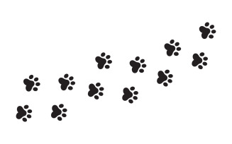 Paw Pet Logo design vector illustration design template v.10