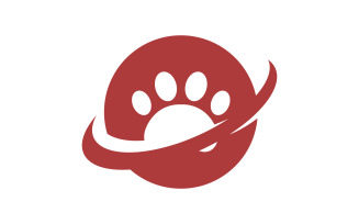 Paw Pet Logo design vector illustration design template v.13