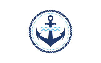 Anchor Ocean icon Element Logo Template vector v.23