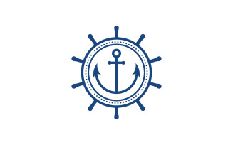 Anchor Ocean icon Element Logo Template vector v.24