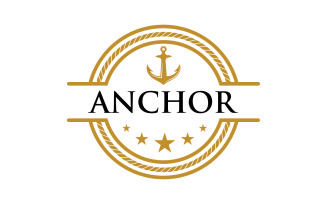 Anchor Ocean icon Element Logo Template vector v.26