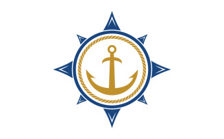 Anchor Ocean icon Element Logo Template vector v.28