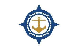 Anchor Ocean icon Element Logo Template vector v.29