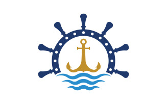 Anchor Ocean icon Element Logo Template vector v.31