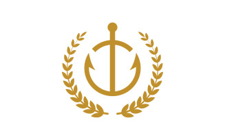 Anchor Ocean icon Element Logo Template vector v.33