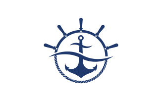 Anchor Ocean icon Element Logo Template vector v.34