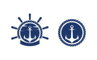 Anchor Ocean icon Element Logo Template vector v.35