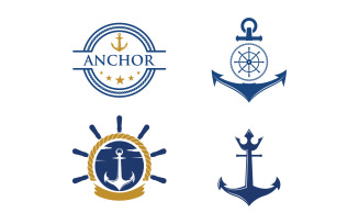 Anchor Ocean icon Element Logo Template vector v.38