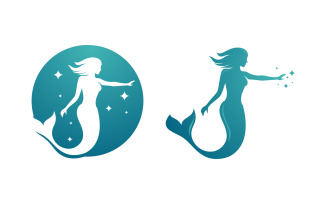 Beauty Mermaid vector illustration design template v.3