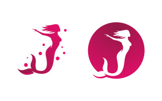 Beauty Mermaid vector illustration design template v.4