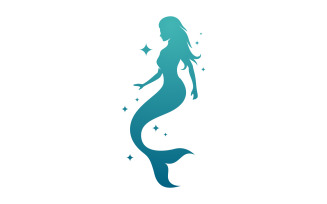 Beauty Mermaid vector illustration design template v.5