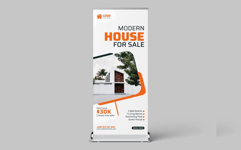 Creative Real Estate Roll Up Banner Design Corporate Identity
