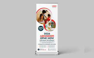 Design model for a Roll Up banner stand for education