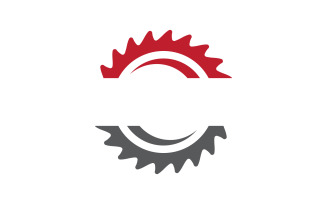 Industrial wood saw vector illustration icon Logo design v.6