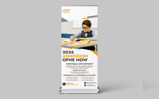Kids School Entrance Rollup Brochure Template