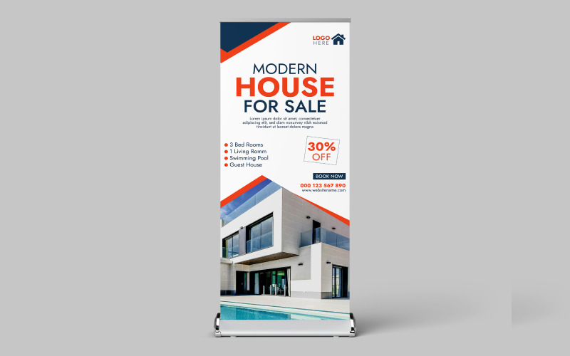 Modern Rollup Banners For Real Estate Companies Corporate Identity