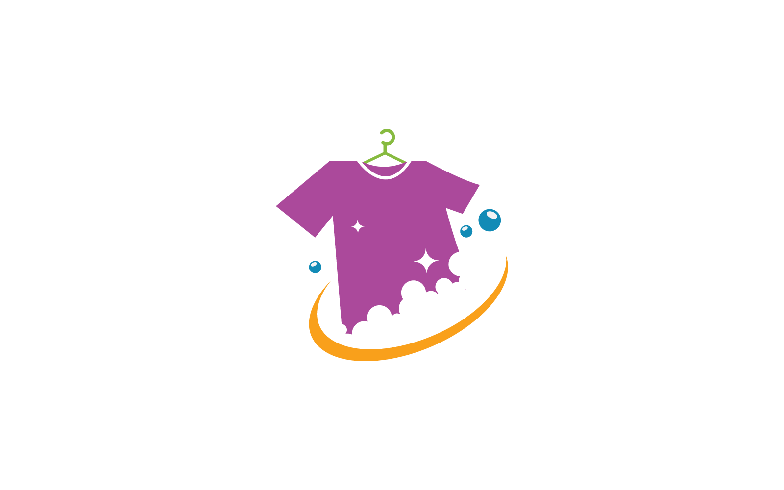 Ikona projektu logo pralni ilustracja wektor szablon