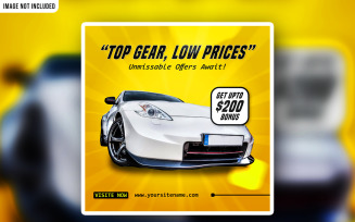 Low Price Car Sales Social Media Promotional PSD Ads Banner