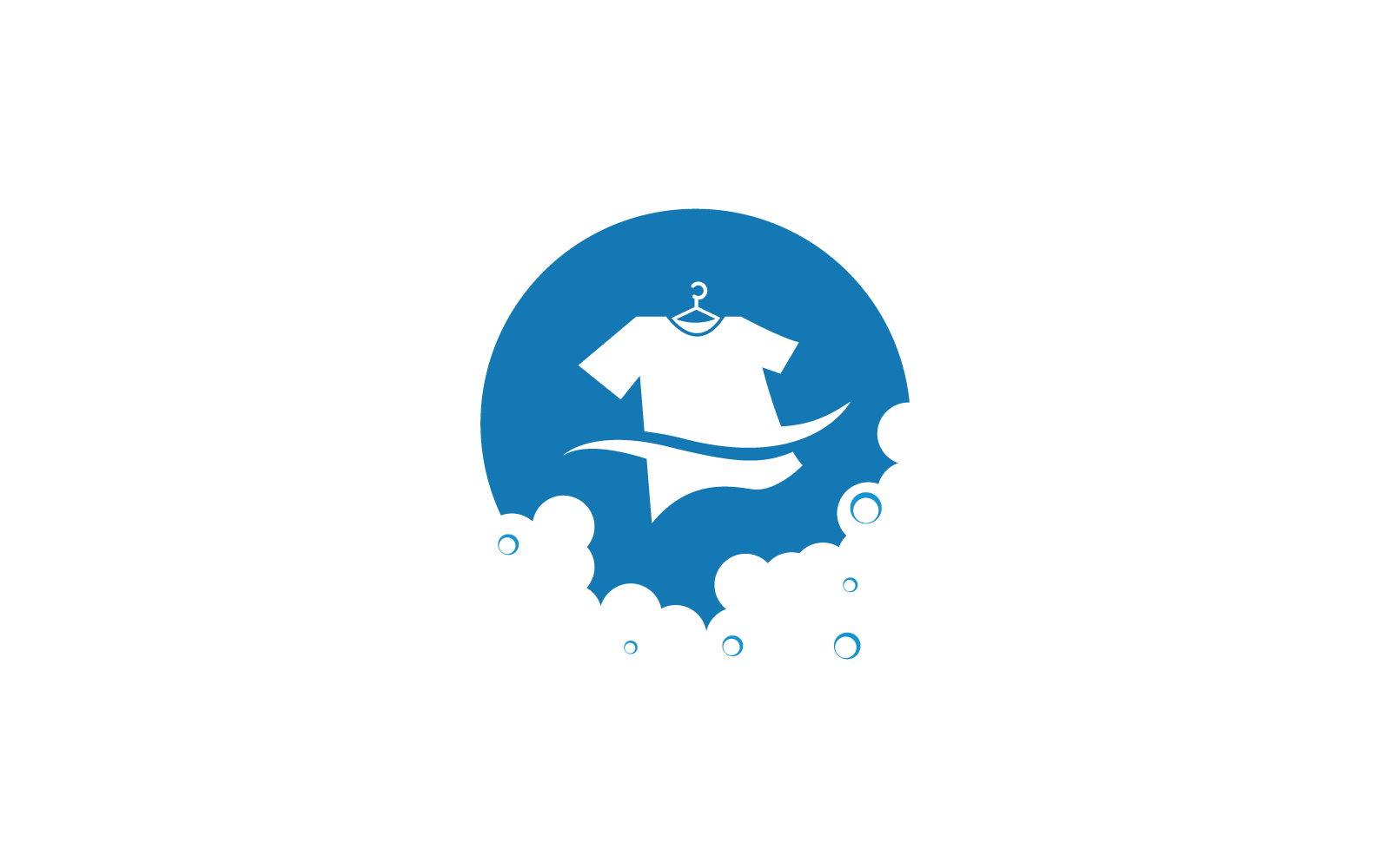 Projekt ilustracji wektorowej ikony logo pralni