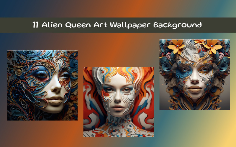 Alien Queen Art Wallpaper Background Illustration