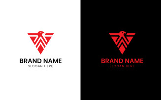 Letter WA Eagle bird logo-716