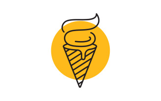 Sweet Ice Cream Vector icon design illustration Template v.2