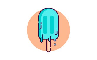 Sweet Ice Cream Vector icon design illustration Template v.5