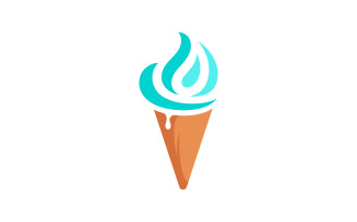 Sweet Ice Cream Vector icon design illustration Template v.9