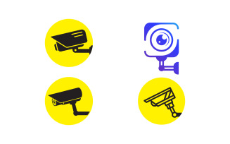 CCTV Security Vector icon design illustration Template v.20