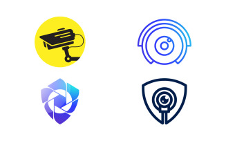 CCTV Security Vector icon design illustration Template v.21