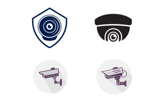 CCTV Security Vector icon design illustration Template v.22