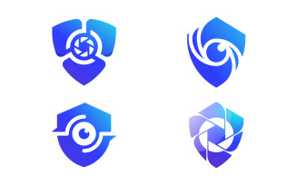 CCTV Security Vector icon design illustration Template v.24