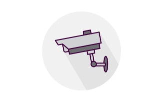 CCTV Security Vector icon design illustration Template v.3