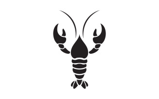 Shrimp seafood vector icon illustration design template v.12
