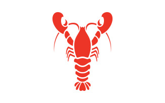 Shrimp seafood vector icon illustration design template v.2