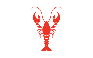 Shrimp seafood vector icon illustration design template v.3