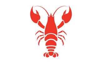 Shrimp seafood vector icon illustration design template v.6