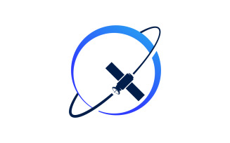 Satelite Global Vector icon design illustration Template v.10
