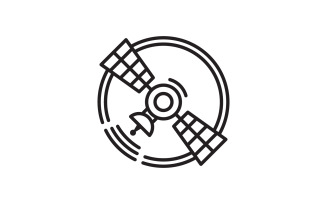 Satelite Global Vector icon design illustration Template v.12